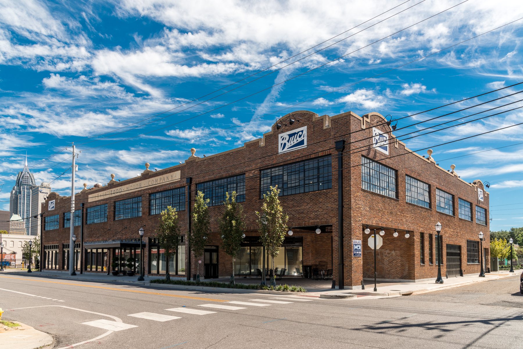 The restored Buick Building in downtown Mobile