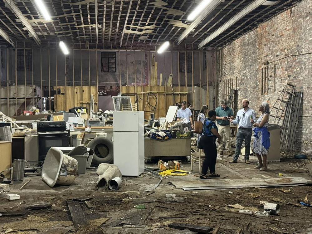 Walking through the Ace Theatre before restoration