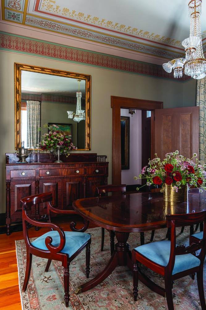 The restored dining room of the Chighizola House