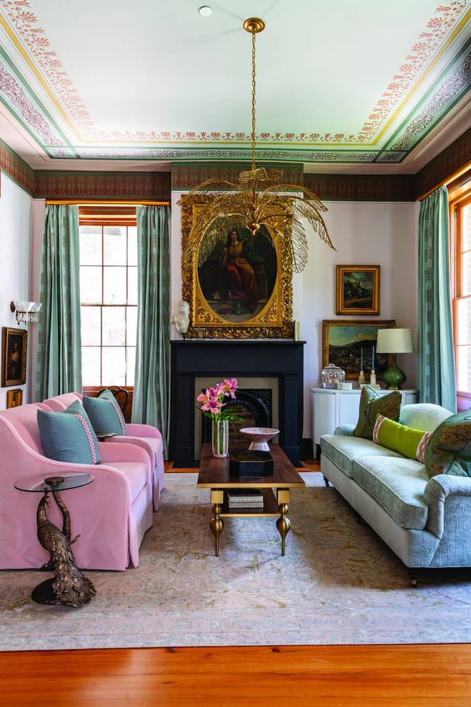 The restored parlor of the Chighizola House